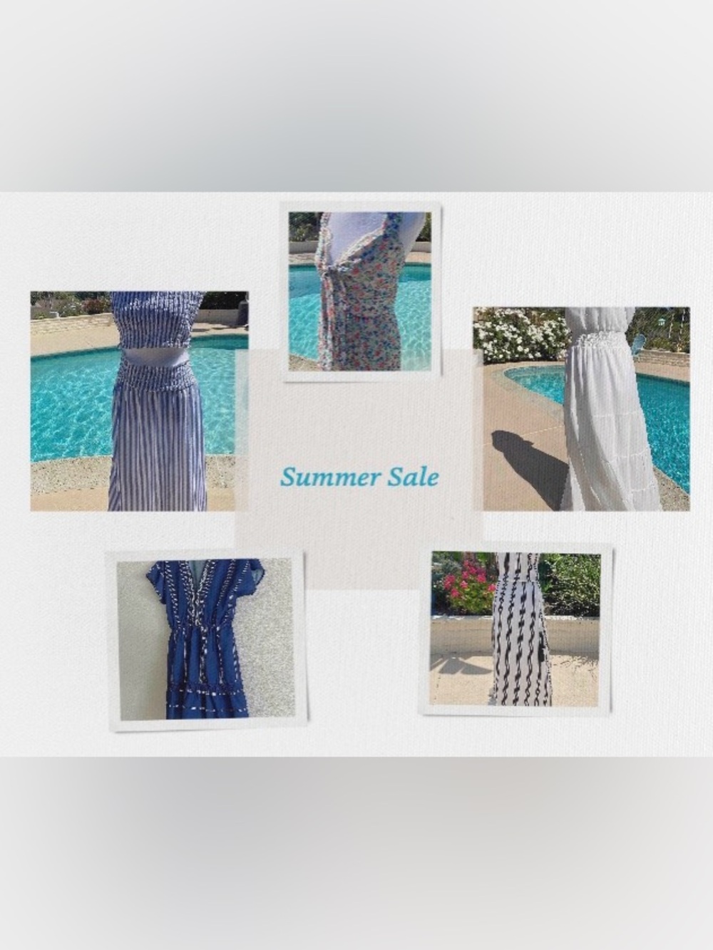 Floral Tie-Front Summer Dress - Blue/Pink